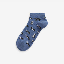 Load image into Gallery viewer, Woodland Creatures Patterned Trainer Socks 5 Pack - Allsport

