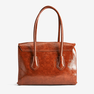 Tan Brown Tote Bag