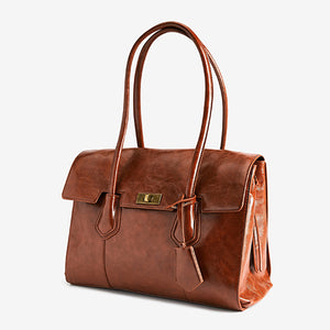 Tan Brown Tote Bag