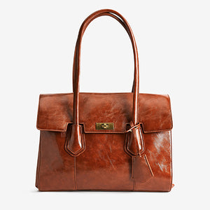 Tan Brown Tote Bag