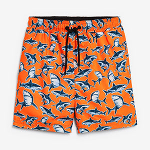 Orange Shark Swim Shorts (3yrs-12yrs)