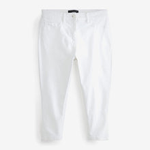 Load image into Gallery viewer, White Pedal Pusher Cropped Jeans
