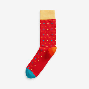 Bright Small Spot Socks 5 Pack
