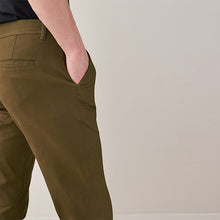 Load image into Gallery viewer, Dark Tan Slim Fit Stretch Chino Trousers - Allsport
