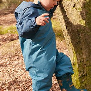 Navy Blue Waterproof Fleece Lined Puddlesuit (3mths-5yrs)