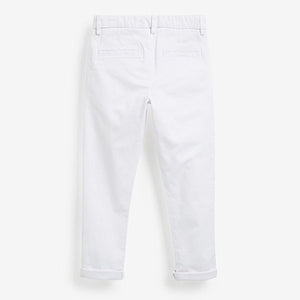 White Slim Fit Stretch Chino Trousers (3-12yrs)