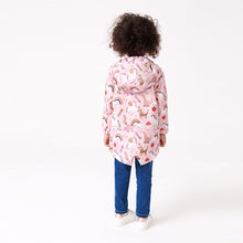 Load image into Gallery viewer, Pink Unicorn Dinosaur Shower Resistant Printed Cagoule (3mths-6yrs)
