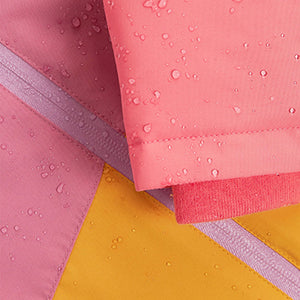 Pink Waterproof Colourblock Coat (3mths-5yrs)