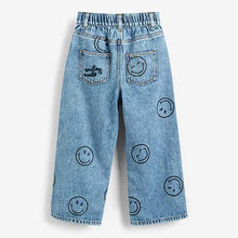 Load image into Gallery viewer, Smiley World Licence Print Wide Straight Jeans (3-12yrs)
