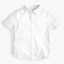 Load image into Gallery viewer, White Short Sleeve Oxford Shirt (3mths-5yrs)
