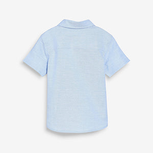 Blue Short Sleeve Oxford Shirt (3mths-5yrs)