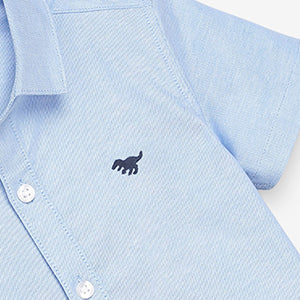 Blue Short Sleeve Oxford Shirt (3mths-5yrs)