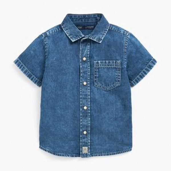 Blue Short Sleeve Denim Shirt (3mths-5yrs)
