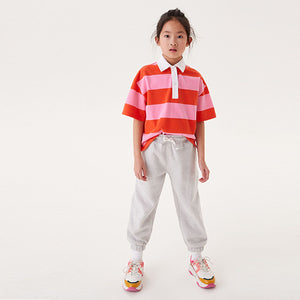 Red/Pink Stripe Rugby Top (3-12yrs)