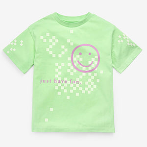 Lime Green Lime Green Skate Checkerboard T-shirt (3-12yrs)