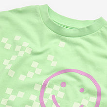 Load image into Gallery viewer, Lime Green Lime Green Skate Checkerboard T-shirt (3-12yrs)
