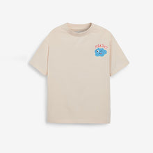 Load image into Gallery viewer, Neutral Cream Oversized Back Print T-Shirt (3-12yrs)
