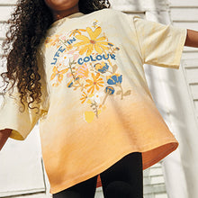 Load image into Gallery viewer, Yellow Ombre Life In Colour Oversized T-Shirt (3-12yrs)
