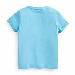 Blue Sequin Glitter Rainbow T-Shirt (3-12yrs)