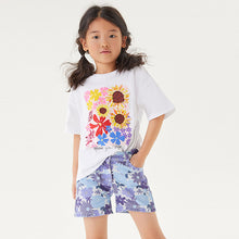 Load image into Gallery viewer, Ecru White Sequin Flower T-Shirt (3-12yrs)
