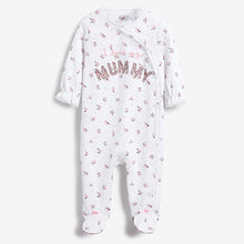 Load image into Gallery viewer, MUMMY White Floral Family Sleepsuit (0-2yrs)
