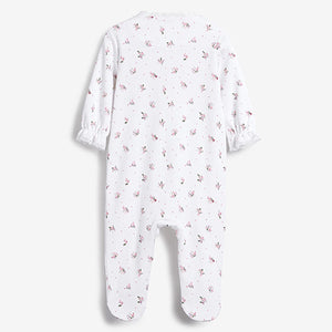 MUMMY White Floral Family Sleepsuit (0-2yrs)