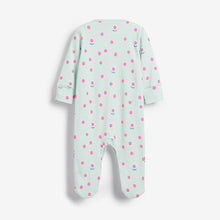 Load image into Gallery viewer, Bright Pink/Green Baby 4 Pack Sleepsuits (0mths-18mths)
