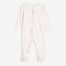 Load image into Gallery viewer, Pink Spot &amp; Bunny 2 Pack Zip Baby Sleepsuits (0mths-18mths)
