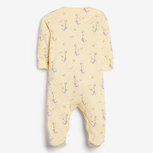 Load image into Gallery viewer, Pink/Yellow Circus 3 Pack Baby Sleepsuits (0-9mths)
