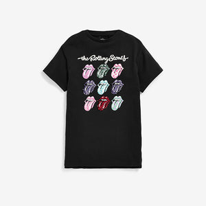 Charcoal Grey Rolling Stones Sequin Tongues License T-Shirt (3-12yrs)