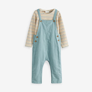 Blue Baby Dungarees and Bodysuit Set (0mths-18mths)