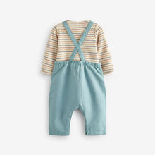 Load image into Gallery viewer, Blue Baby Dungarees and Bodysuit Set (0mths-18mths)
