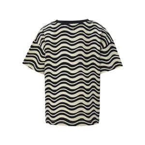 Monochrome Waves Relaxed T-Shirt (3-12yrs)