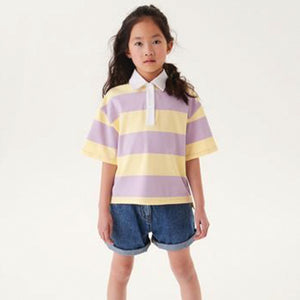 Yellow/Purple Stripe Rugby Top (3-12yrs)