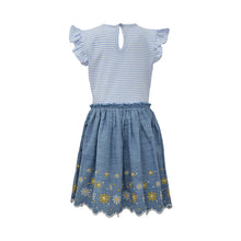 Load image into Gallery viewer, Blue Daisy Embroidered Dress (3-12yrs)
