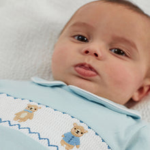 Load image into Gallery viewer, Blue Bear Baby Sleepsuits 3 Pack (0mths-18nths)
