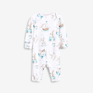 Blue Character 4 Pack Sleepsuits (0-18mths)