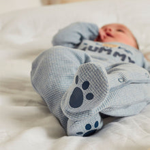 Load image into Gallery viewer, Blue MUMMY Bear Family Single Sleepsuit (0-18mths)
