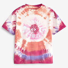 Load image into Gallery viewer, Pink Tie Dye Slogan Oversized T-Shirt (3-12yrs)
