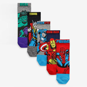Multi 5 Pack Marvel Avengers Socks (Older Boys)