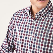 Load image into Gallery viewer, Burgundy Red Regular Fit Single Cuff Easy Iron Button Down Oxford Shirt
