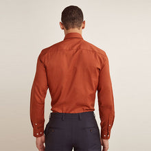 Load image into Gallery viewer, Burnt Orange Regular Fit Single Cuff Easy Iron Button Down Oxford Shirt
