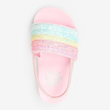 Load image into Gallery viewer, Pink Rainbow Glitter Sliders (Younger Girls)
