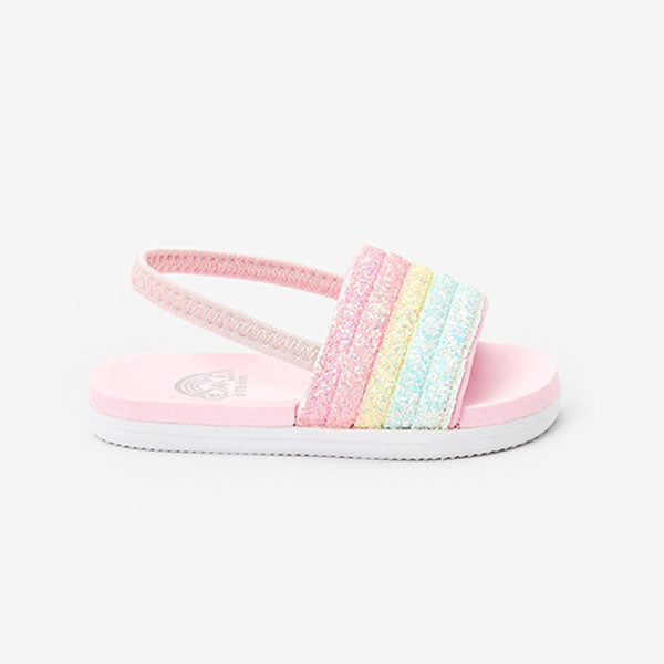 Pink Rainbow Glitter Sliders (Younger Girls)
