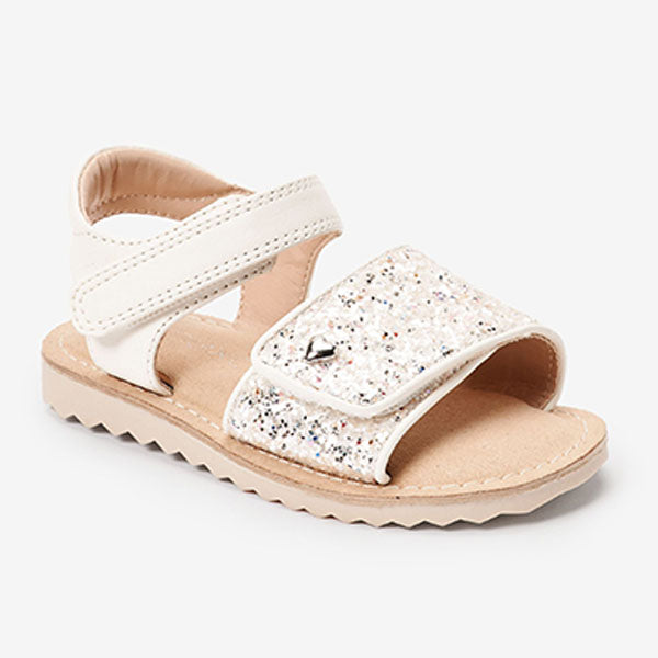 White Glitter Sandals (Younger Girls)