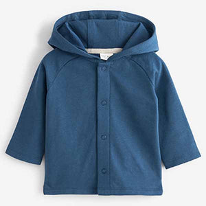 Navy Blue Slogan Lightweight Jersey Baby Jacket (0mths-18mths)