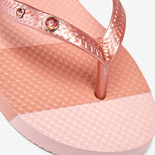 Load image into Gallery viewer, Rose Gold Pink Flip Flops
