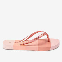 Load image into Gallery viewer, Rose Gold Pink Flip Flops
