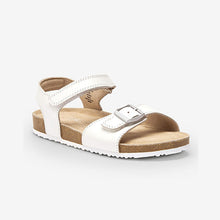 Load image into Gallery viewer, White Leather Corkbed Sandals (Older Girls)
