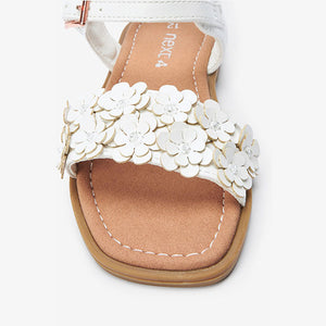 White Floral Sandals (Older Girls)